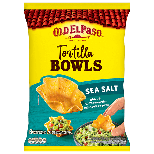 en pakke Old El Paso havsalt tortillaboller